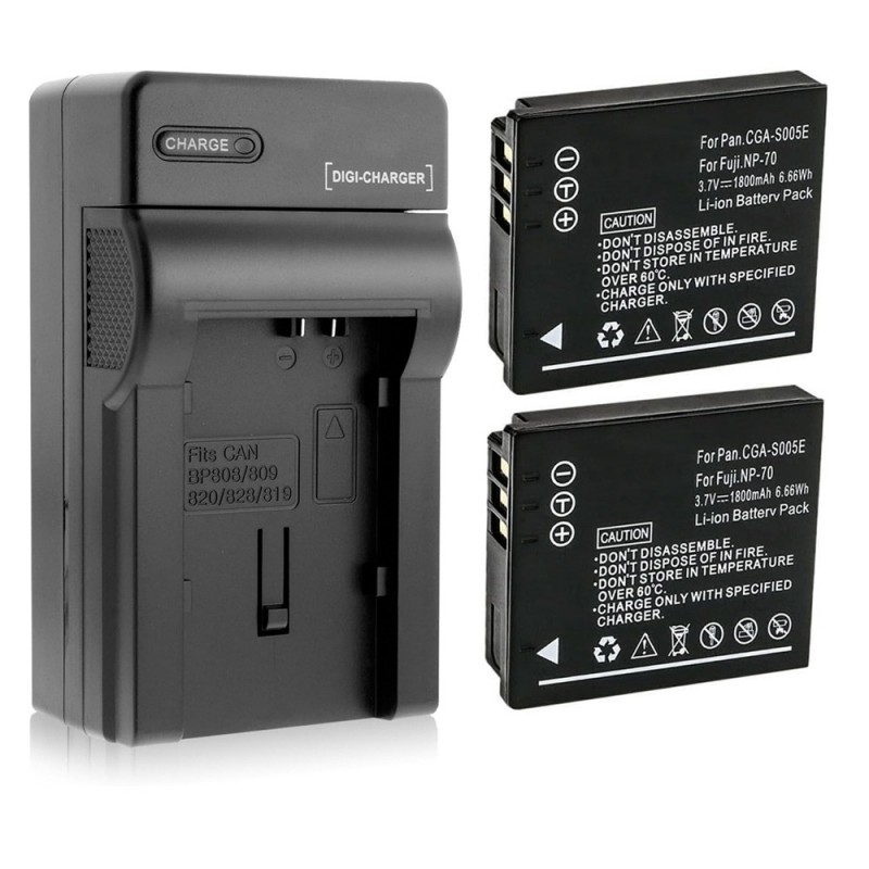 Batteri til Panasonic CGA-S005 (3.7V, 1800mAh, 2 Batteri + 1 Lader)
Batteri til Panasonic CGA-S005 (3.7V, 1800mAh, 2 Batteri + 1 Lader)