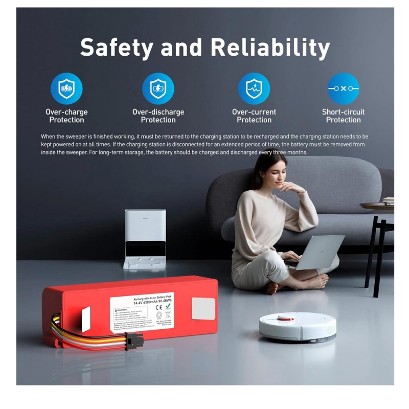                             Batteri til Xiaomi BRR-1P4S-2600S (14.4V, 6500mAh)                            
                                                        
                            