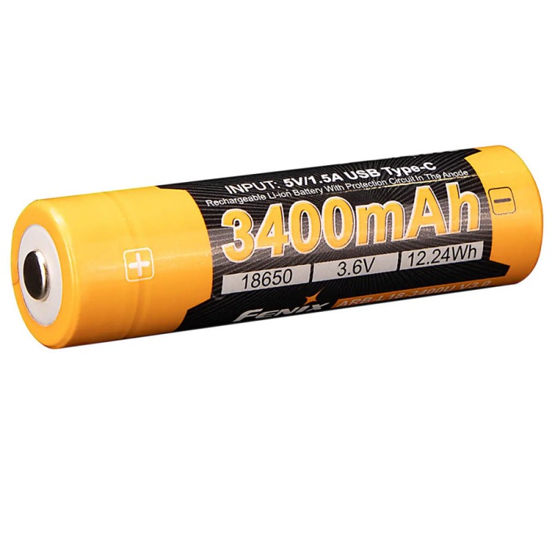 
                                                        
                                                        Batteri til FENIX ARB-L18-3400 V3 USB-C 18650 3.6V 3400MAH
                            
