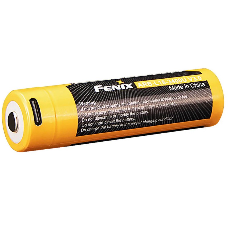 
                                                        
                                                        Batteri til FENIX ARB-L18-3400 V3 USB-C 18650 3.6V 3400MAH
                            