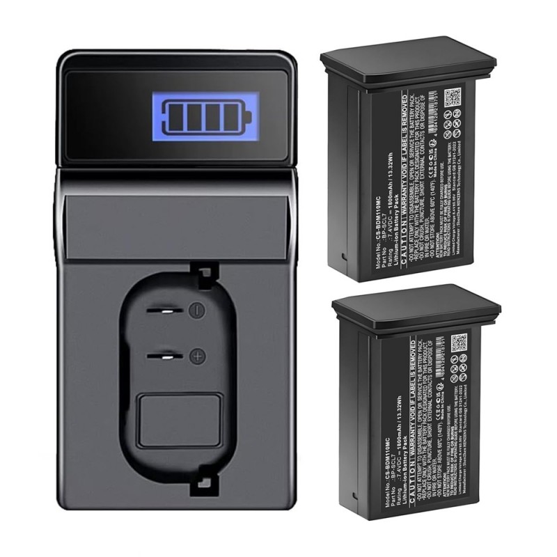                             Batteri til Leica BP-SCL7 (7.4V, 1800mAh, 2 Batteri + 1 Lader)                            
                                                        
                            