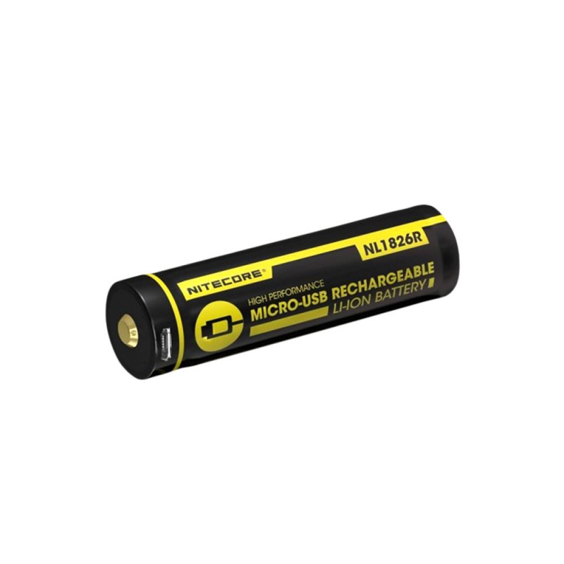 Batteri til Nitecore Oppladbart 18650 NL1826R 3.7V 2600mAh lithium