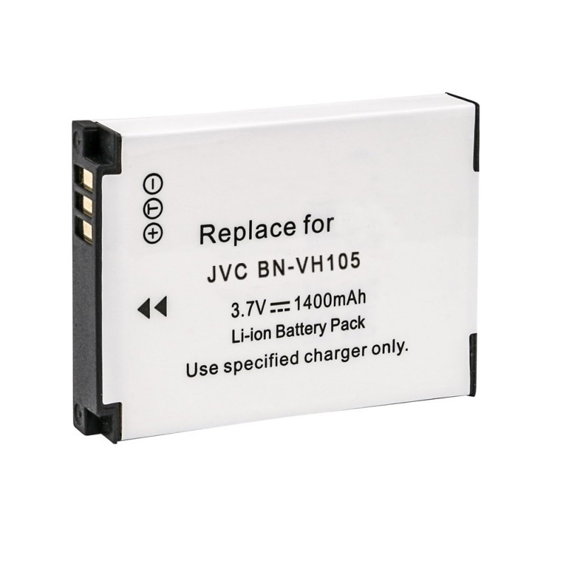                             Batteri til JVC BN-VH105 (3.7V, 1400mAh) 1 Batteri + 1 Lader                             
                                                        
                            