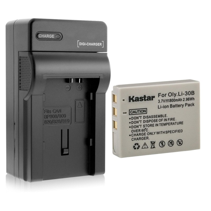                             Batteri til Olympus Li-30B (3.7V, 800mAh) 1 Batteri + 1 Lader                             
                                                        
                            