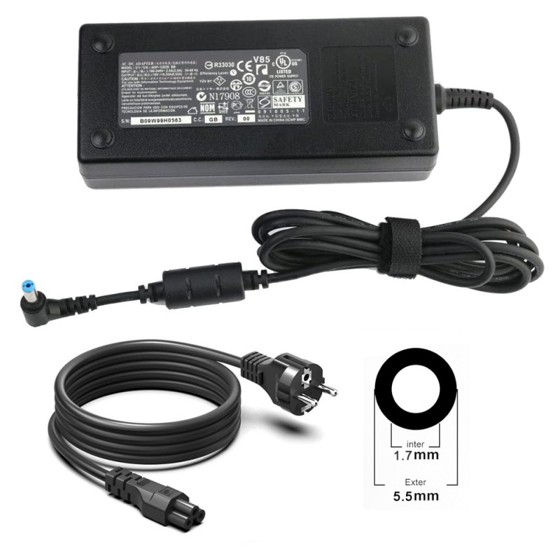 Lader til Acer Aspire V3 (19V, 6.32A, 120W, 5.5*1.7mm)
Lader til Acer Aspire V3 (19V, 6.32A, 120W, 5.5*1.7mm)