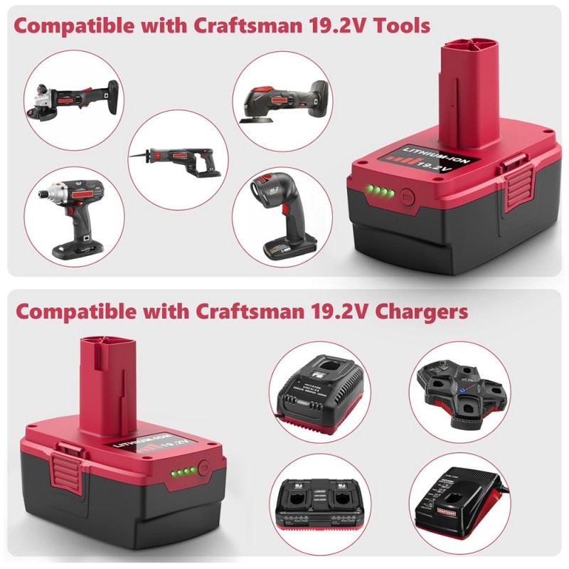                             Batteri til Craftsman C3 XCP (19.2V, 6000mAh)                            
                                                        
                            