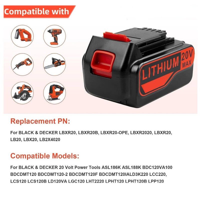                             Batteri til Black & Decker PCC640 (20V, 5000mAh)                            
                                                        
                            