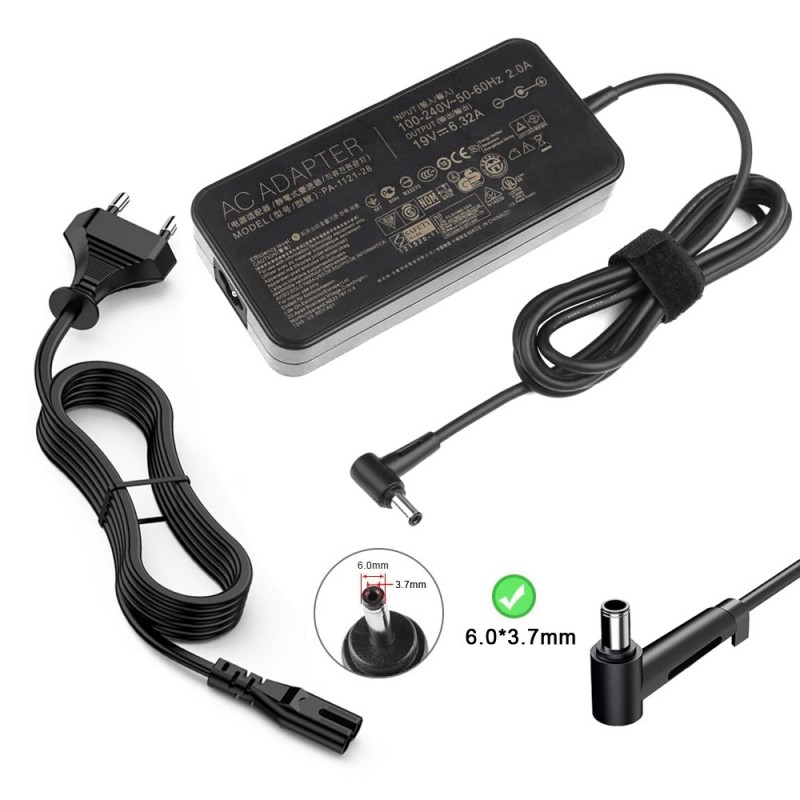 
                            Lader til Asus N750JV/i7-4700HQ (19V, 6.32A, 120W, 6.0*3.7mm)                            
                            