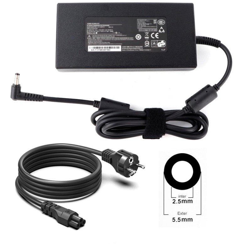 
                            Lader til MSI A230A038P (19.5V, 11.8A, 230W, 5.5*2.5mm)                            
                            