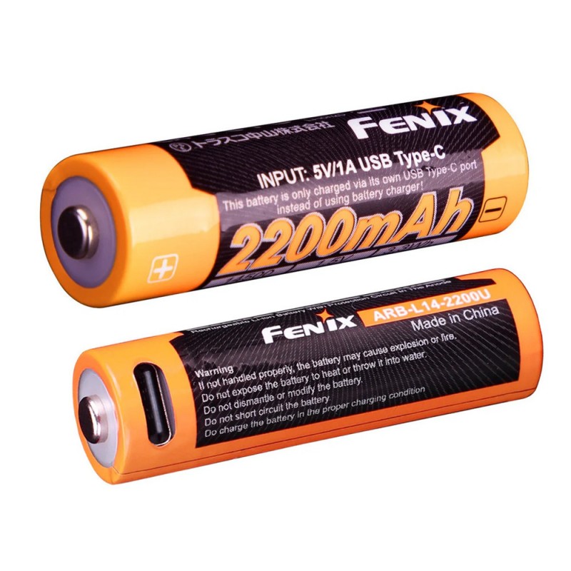 Batteri til Fenix ARB-L14-2200U 14500 1.5V 2200mAh USB