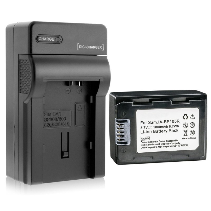                             Batteri til Samsung SMX-F50SN (3.7V, 1800mAh) 1 Batteri + 1 Lader                             
                                                        
                            