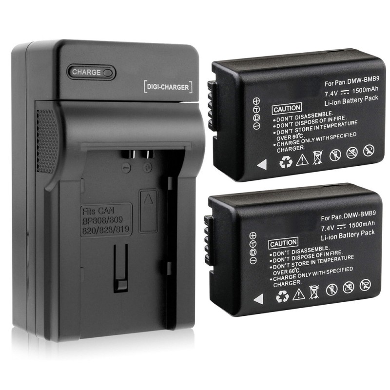 Batteri til Panasonic DMW-BMB9GK (7.4V, 1500mAh, 2 Batteri + 1 Lader)
Batteri til Panasonic DMW-BMB9GK (7.4V, 1500mAh, 2 Batteri + 1 Lader)