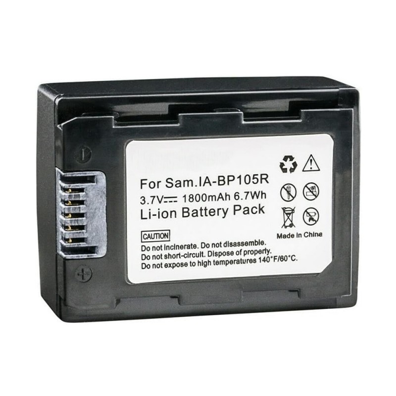                             Batteri til Samsung SMX-F50SN (3.7V, 1800mAh) 1 Batteri + 1 Lader                             
                                                        
                            