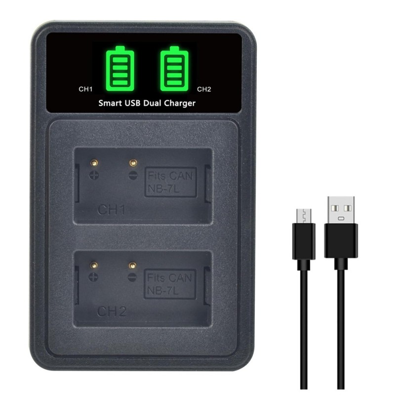                             Batteri til Canon PowerShot G10IS (7.4V, 1060mAh) 2 Batteri + 1 Lader                             
                                                        
                            