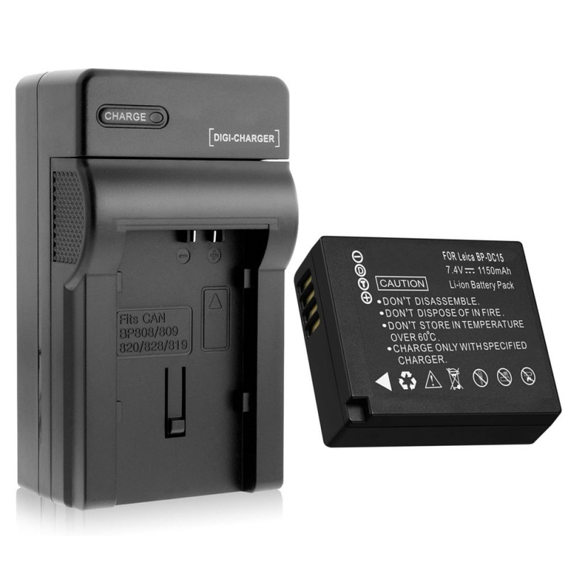                             Batteri til Leica BP-DC15 (7.4V, 1150mAh, 1 Batteri + 1 Lader)                            
                                                        
                            