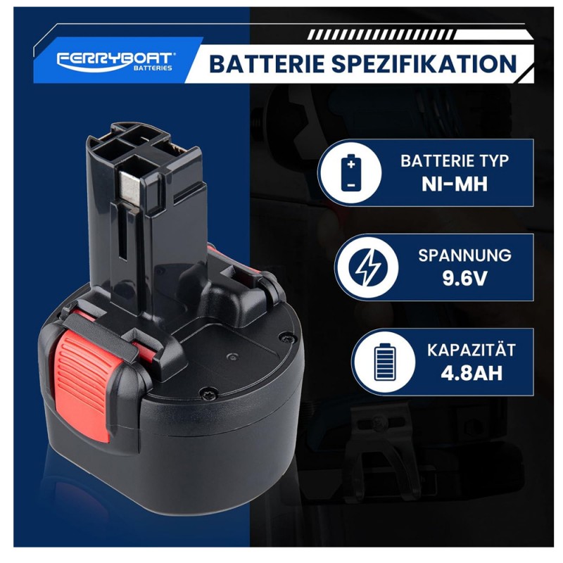                             Batteri til BOSCH 2607335540 (9.6V, 3000mAh)                            
                                                        
                            