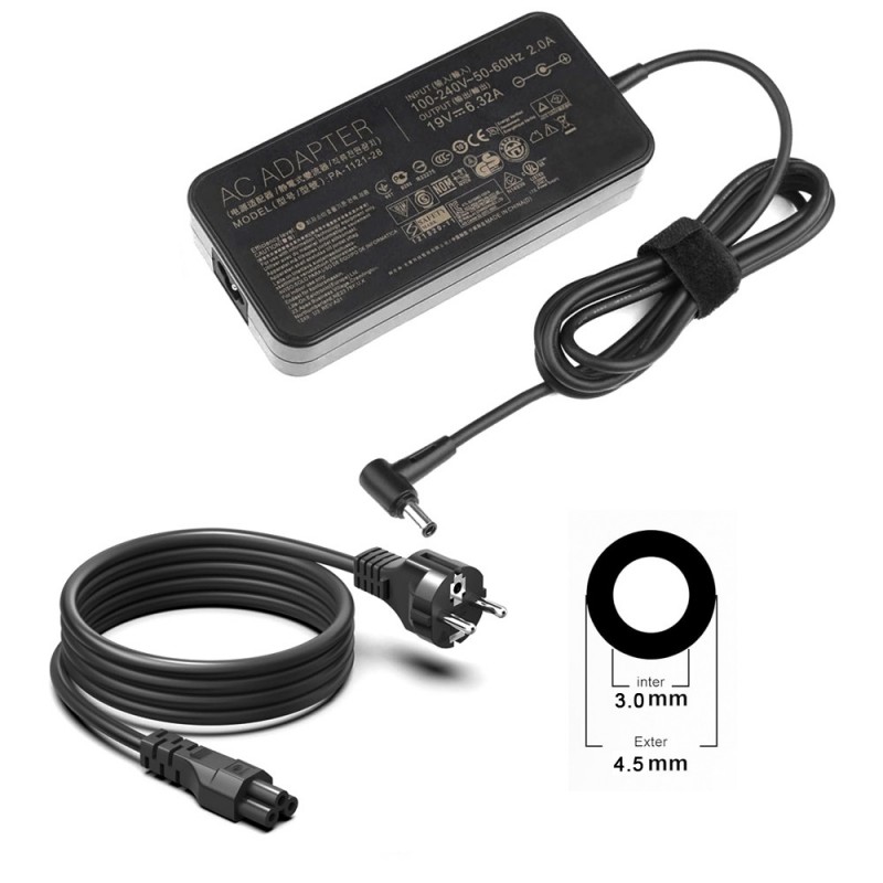 Lader til Asus ZenBook 15 UX534FTC(19V, 6.32A, 120W, 4.5*3.0mm)                            
                             
                            Lader til Asus ZenBook 15 UX534FTC(19V, 6.32A, 120W, 4.5*3.0mm)