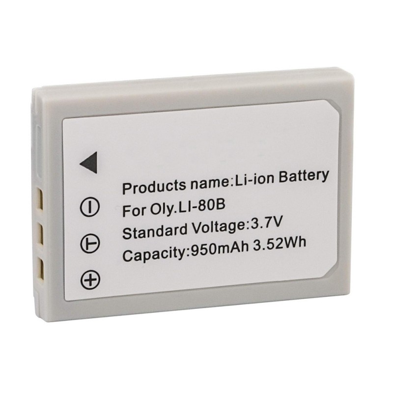                             Batteri til Olympus Li-80C (3.7V, 950mAh) 1 Batteri + 1 Lader                             
                                                        
                            