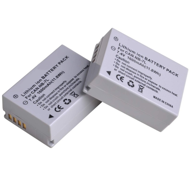                             Batteri til Canon PowerShot G10IS (7.4V, 1060mAh) 2 Batteri + 1 Lader                             
                                                        
                            