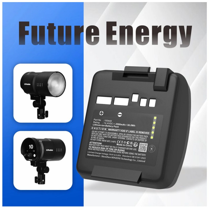                             Batteri til Profoto Monolight B10X Plus (14.4V, 2500mAh)                            
                                                        
                            