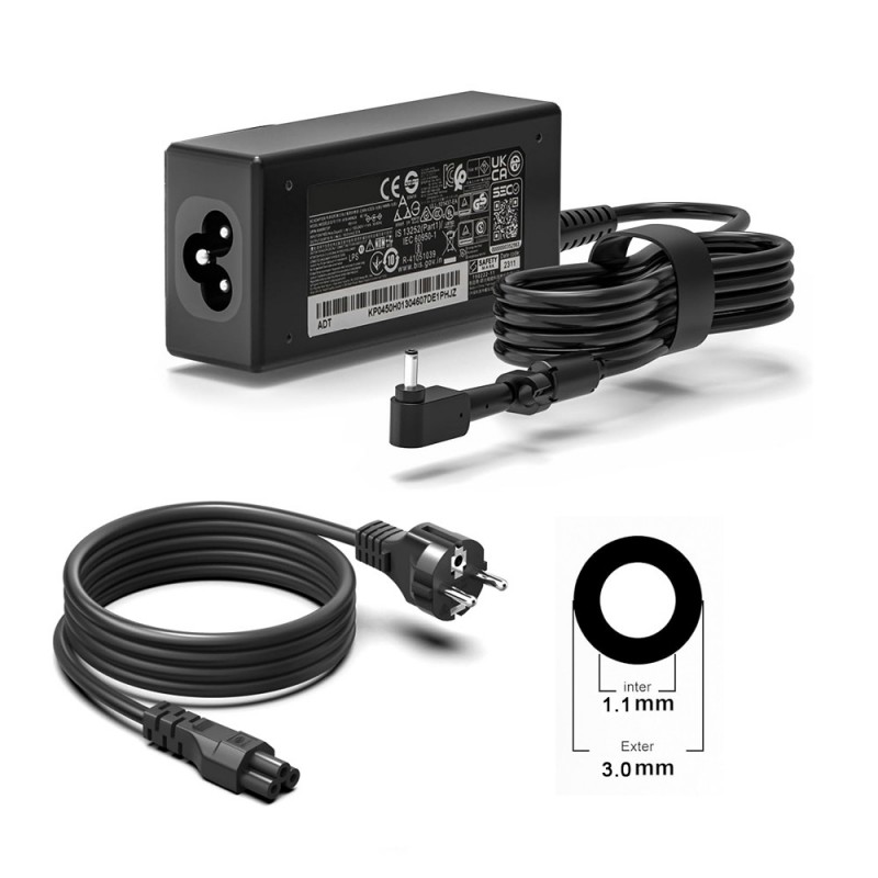 
                            Lader til Acer N20C12 (19V, 4.74A, 90W, 3.0*1.1mm)                            
                            