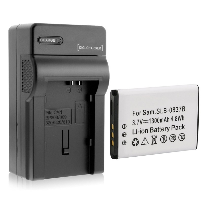                             Batteri til Samsung DIGIMAX SL201 (3.7V, 1300mAh) 1 Batteri + 1 Lader                             
                                                        
                            