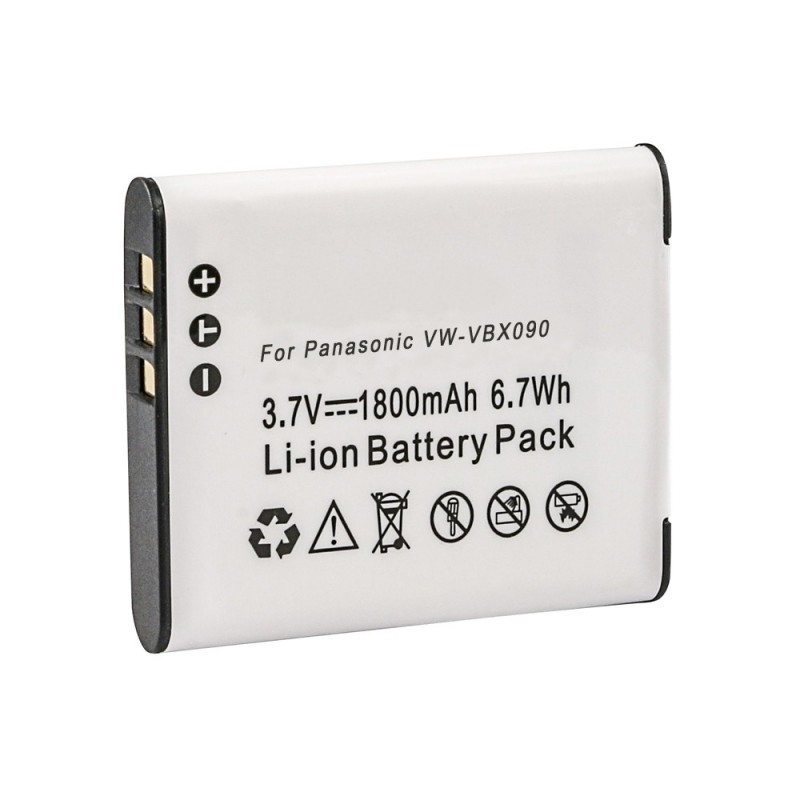                             Batteri til Panasonic VW-VBX090 (3.7V, 1800mAh) 2 Batteri + 1 Lader                             
                                                        
                            