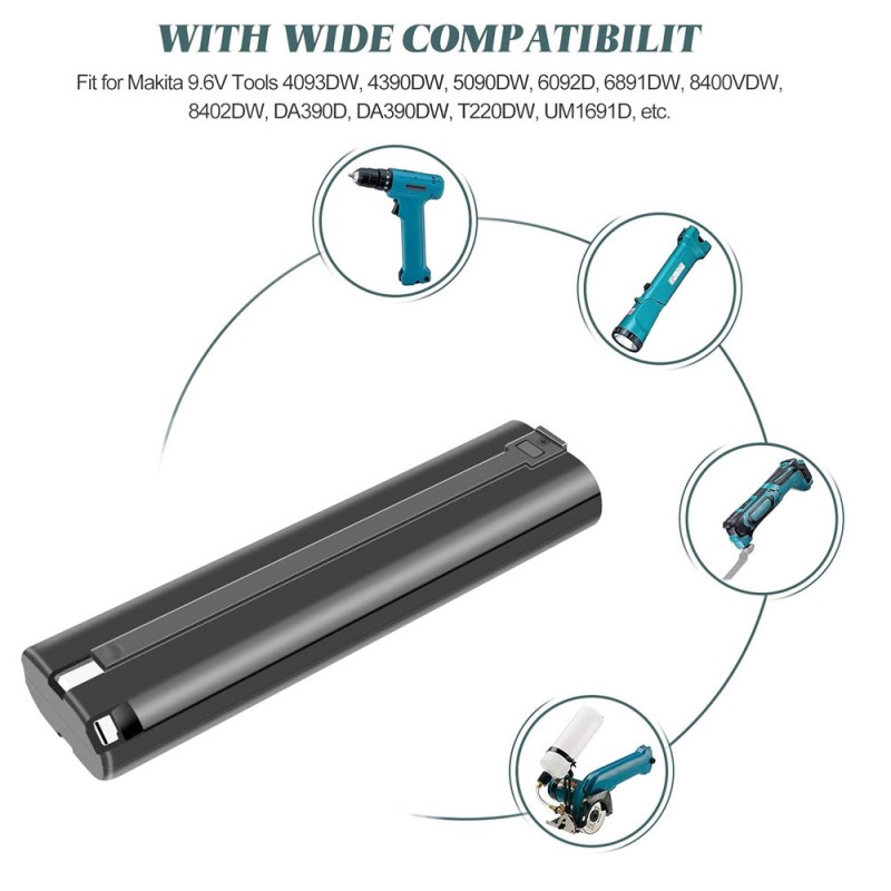                             Batteri til Makita 6096DWBE (9.6V, 3500mAh)                            
                                                        
                            