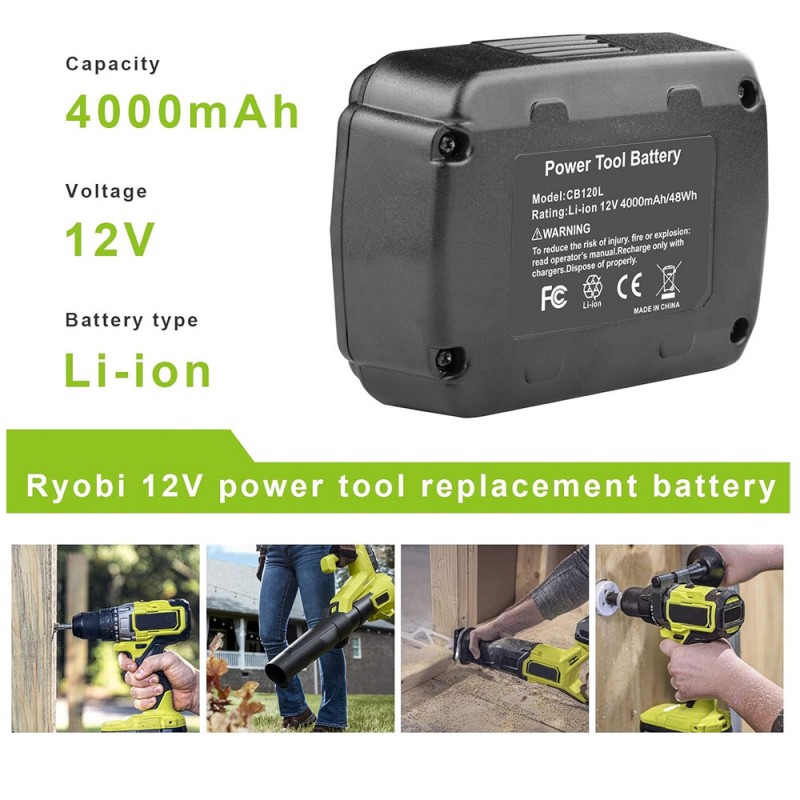                             Batteri til Ryobi CB120L (12V, 1500mAh)                            
                                                        
                            