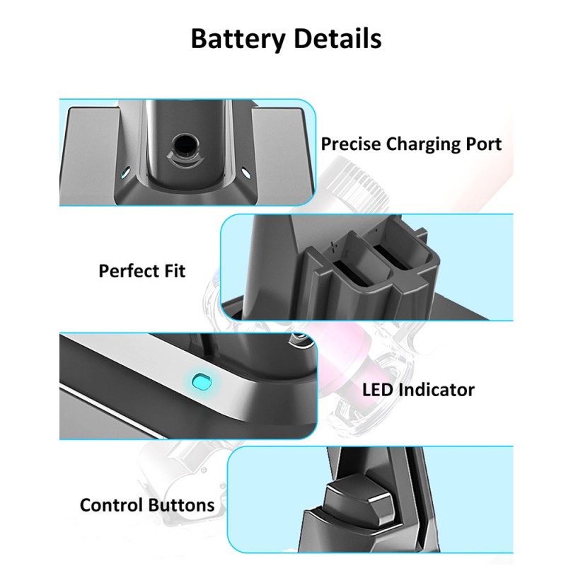                             Batteri til Dyson V7 CAR+BOAT (21.6V, 6800mAh)                            
                                                        
                            