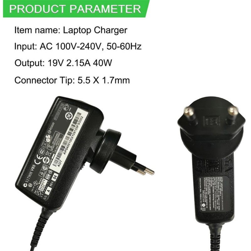 Lader til Acer TravelMate B115-MP(19V, 2.15A, 40W, 5.5*1.7mm)                            
                             
                            Lader til Acer TravelMate B115-MP(19V, 2.15A, 40W, 5.5*1.7mm)