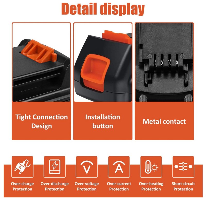                             Batteri til Black & Decker PCC640 (20V, 2000mAh)                            
                                                        
                            