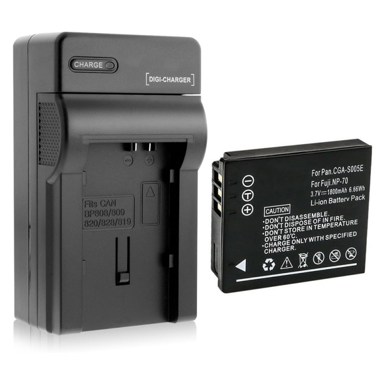 Batteri til Panasonic CGA-S005 (3.7V, 1800mAh, 1 Batteri + 1 Lader)
Batteri til Panasonic CGA-S005 (3.7V, 1800mAh, 1 Batteri + 1 Lader)