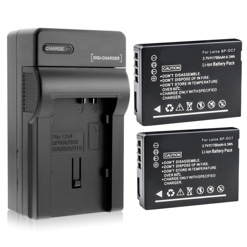                             Batteri til Leica BP-DC7 (3.7V, 1700mAh, 2 Batteri + 1 Lader)                            
                                                        
                            