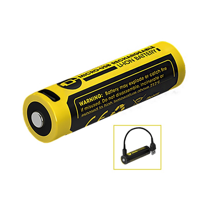 Batteri til NiteCore 14500 NL1475R 3.7V 750mAh USB
