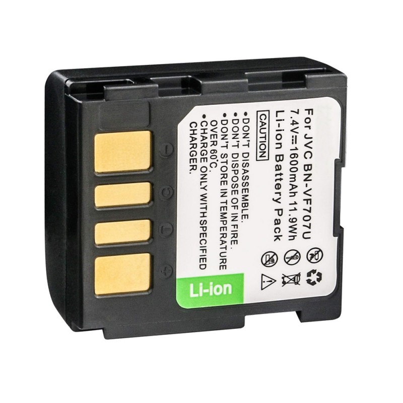                             Batteri til JVC GR-D345US (7.4V, 1600mAh) 2 Batteri + 1 Lader                             
                                                        
                            