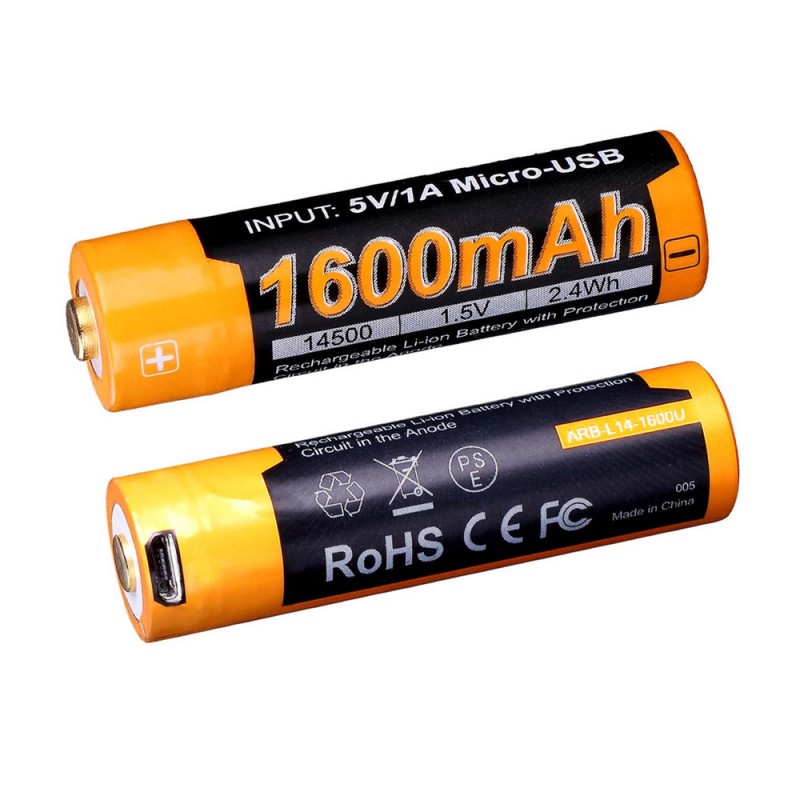 Batteri til Fenix ARB-L14-1600U 14500 1.5V 1600mAh USB