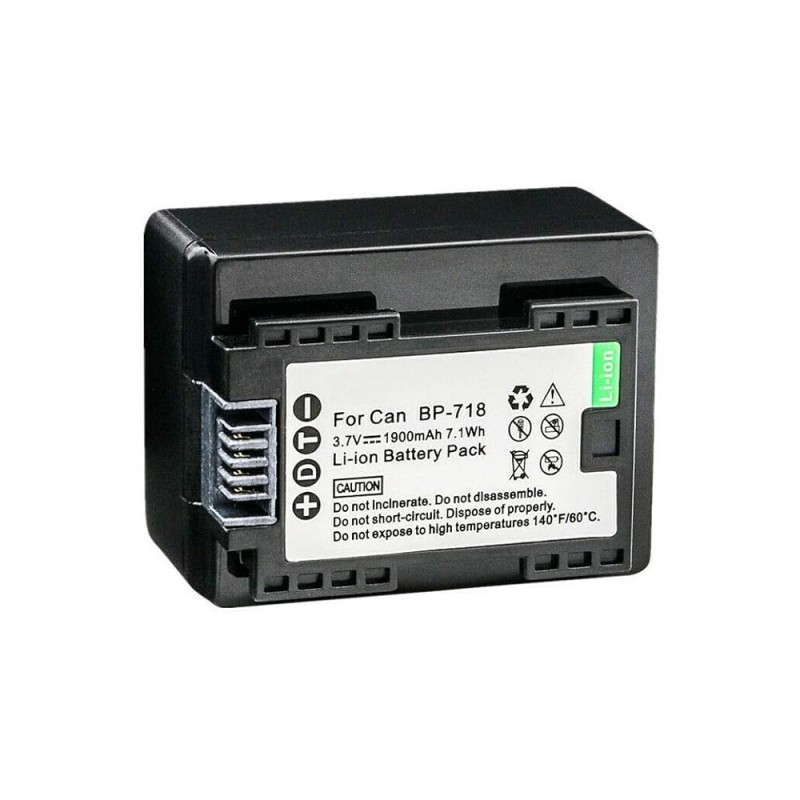                             Batteri til Canon BP-727 (3.6V, 1800mAh) 2 Batteri + 1 Lader                             
                                                        
                            
