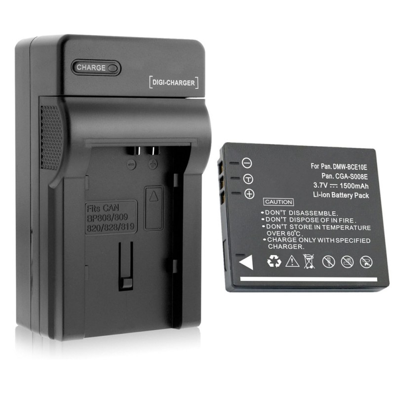                             Batteri til Panasonic CGA-S008E (3.7V, 1500mAh) 1 Batteri + 1 Lader                             
                                                        
                            