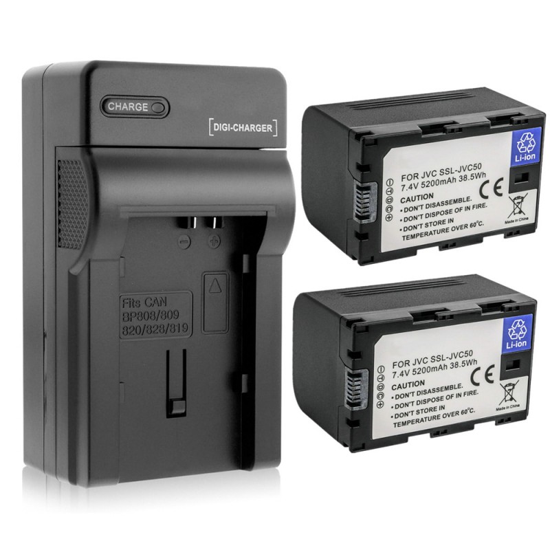 Batteri til JVC GY-HM200 (7.4V, 5200mAh, 2 Batteri + 1 Lader)
Batteri til JVC GY-HM200 (7.4V, 5200mAh, 2 Batteri + 1 Lader)