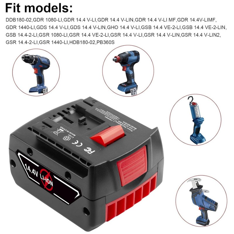                             Batteri til Bosch BAT607 14.4V 5000mAh (14.4V, 5000mAh)                            
                                                        
                            