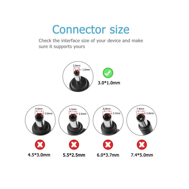 
                            Lader til Acer N20C12 (19V, 4.74A, 90W, 3.0*1.1mm)                            
                            