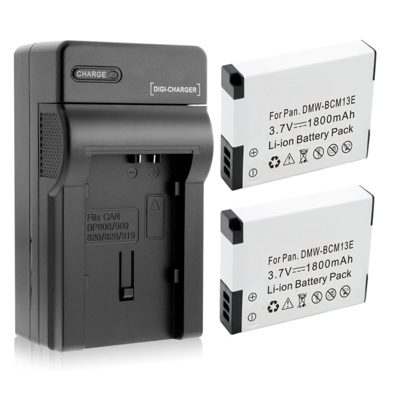                             Batteri til Panasonic DMW-BCM13E (3.7V, 1800mAh, 2 Batteri + 1 Lader)                            
                                                        
                            