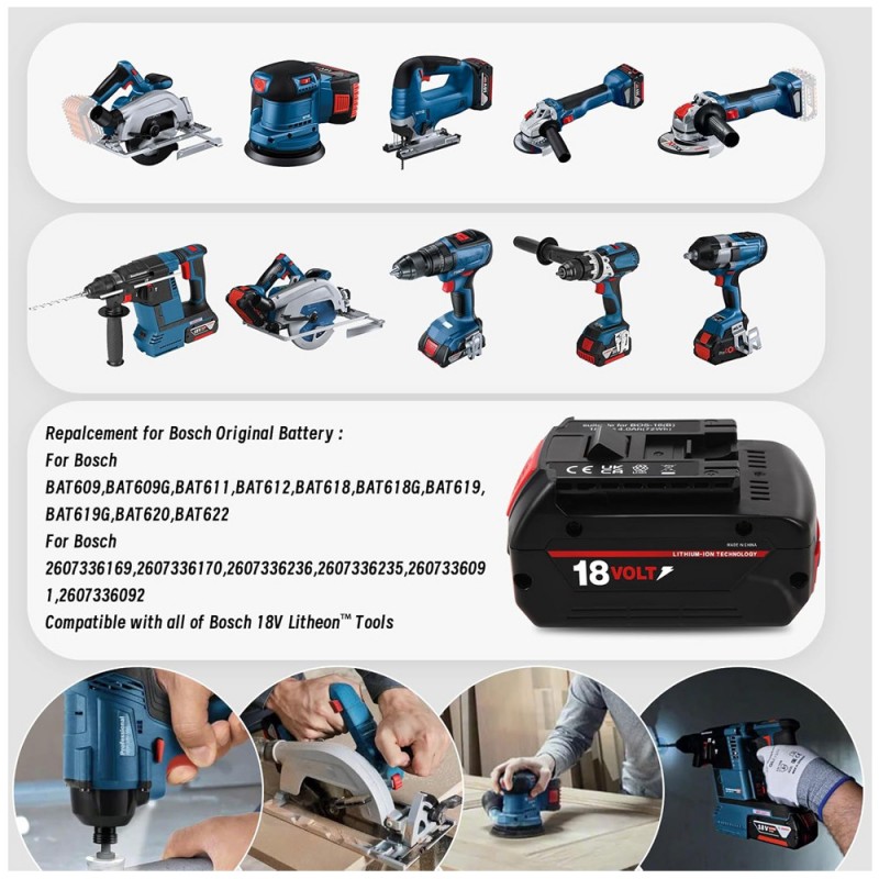                             Batteri til Bosch GSB 18v-li (18V, 3000mAh)                            
                                                        
                            