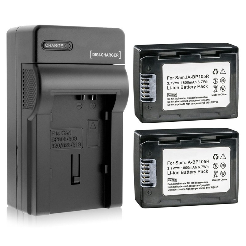                             Batteri til Samsung SMX-F50SN (3.7V, 1800mAh) 2 Batteri + 1 Lader                             
                                                        
                            