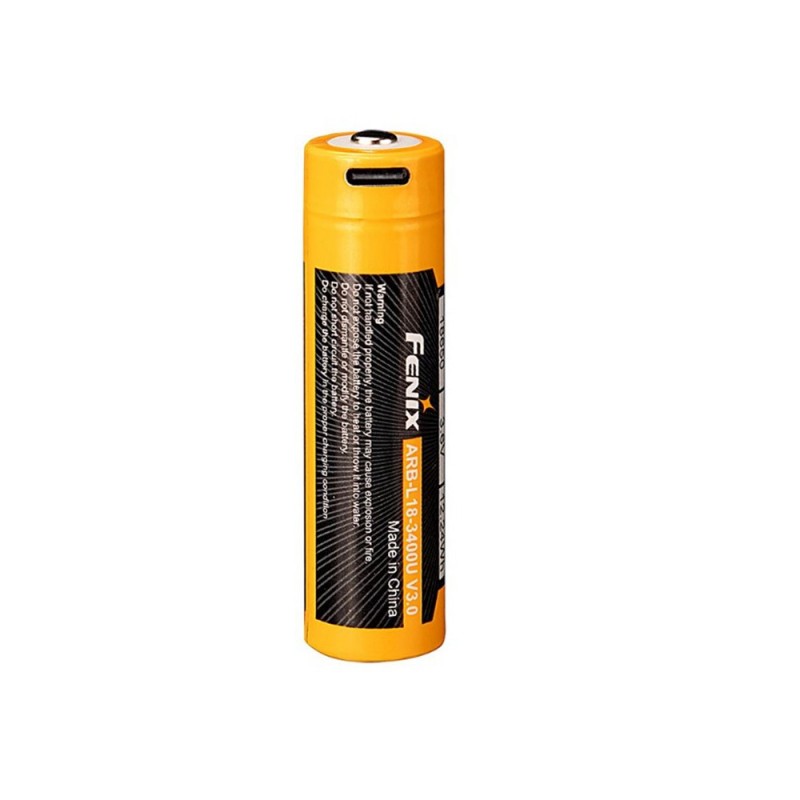Batteri til Fenix Oppladbart 18650 3.6V 3400MAH USB 
