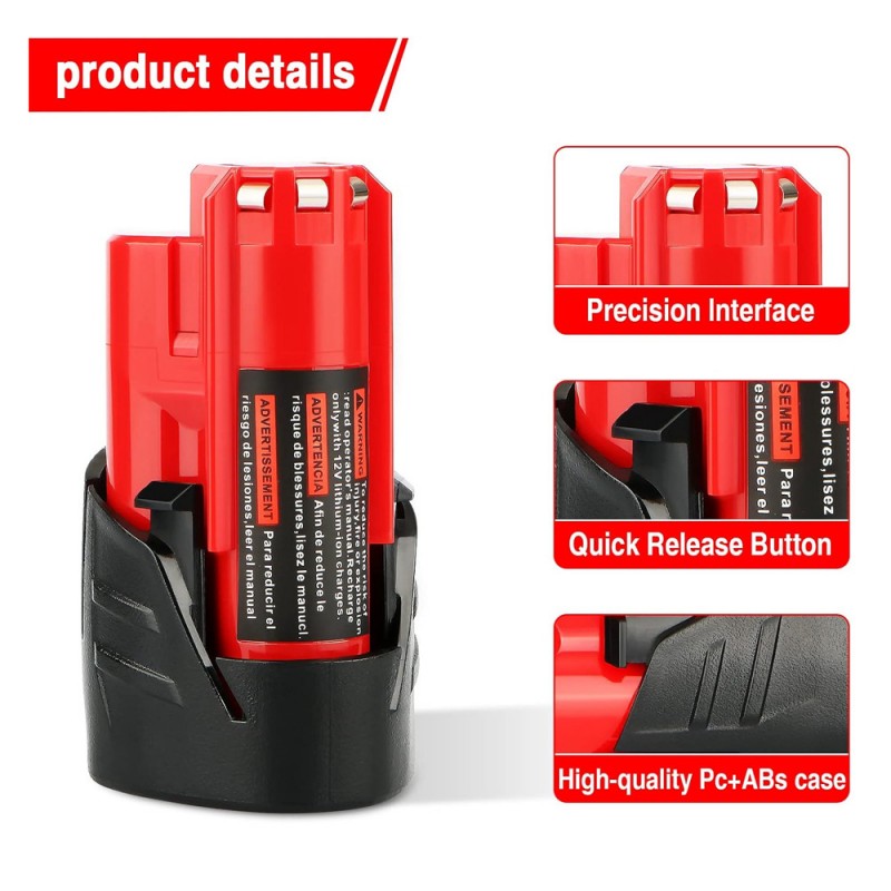                             Batteri til Milwaukee M12 CH-202C (12V, 4000mAh)                            
                                                        
                            