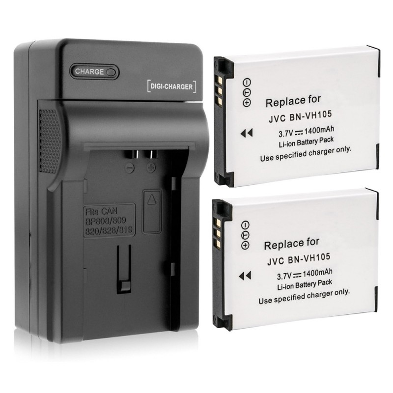 Batteri til JVC BN-VH105 (3.7V, 1400mAh, 2 Batteri + 1 Lader)
Batteri til JVC BN-VH105 (3.7V, 1400mAh, 2 Batteri + 1 Lader)