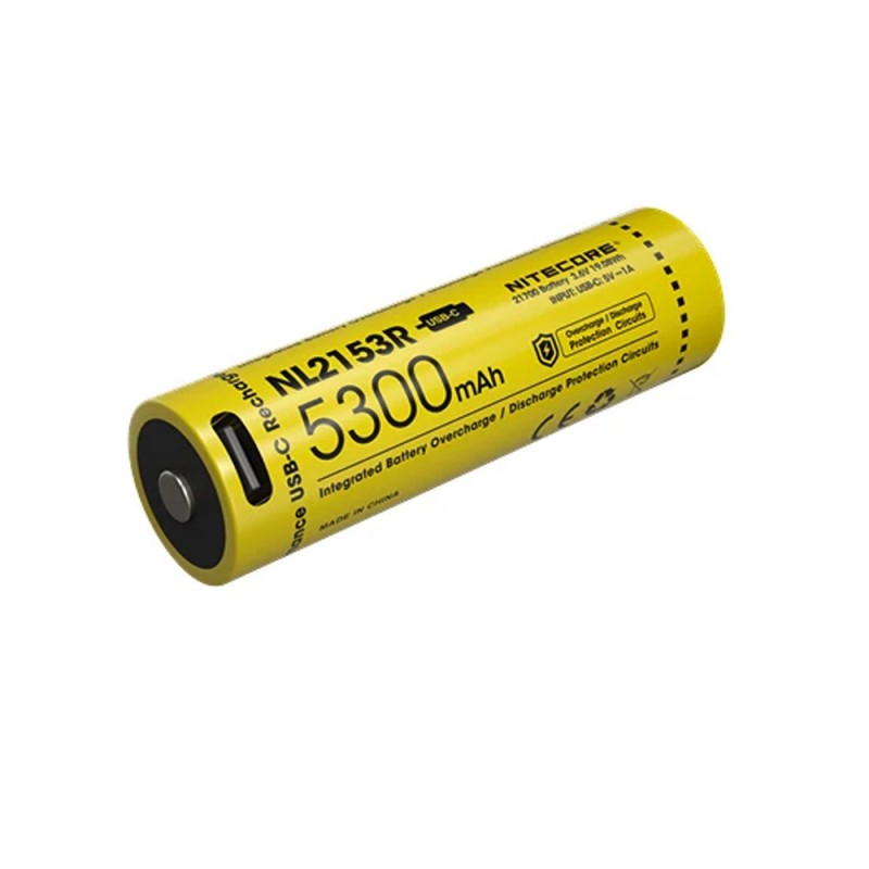Batteri til Nitecore 21700 NL2153R 3.6V 5300mAh USB-C