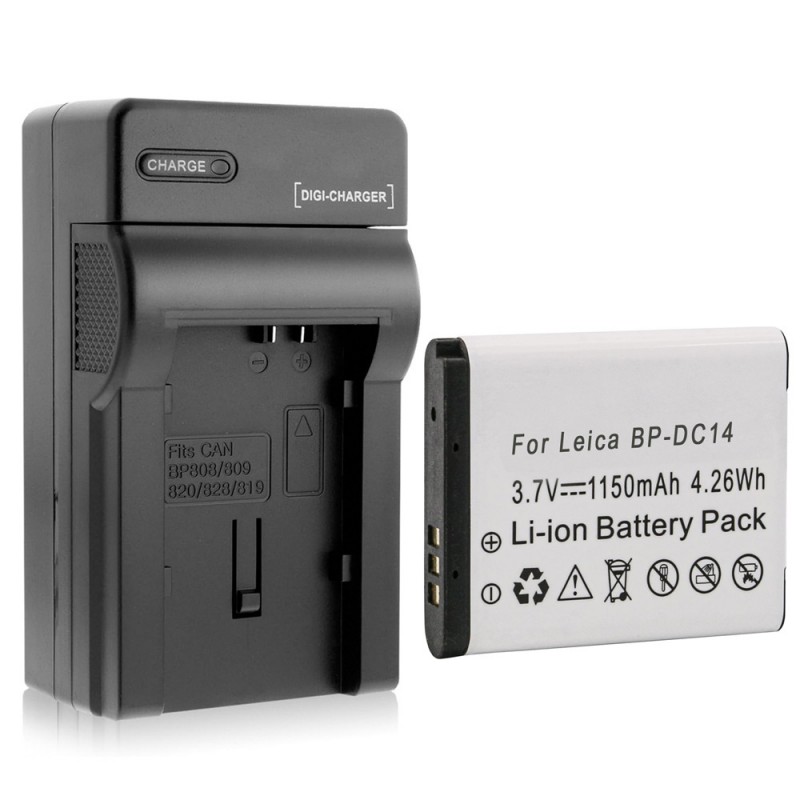                             Batteri til Leica BP-DC14 (3.7V, 1150mAh, 1 Batteri + 1 Lader)                            
                                                        
                            